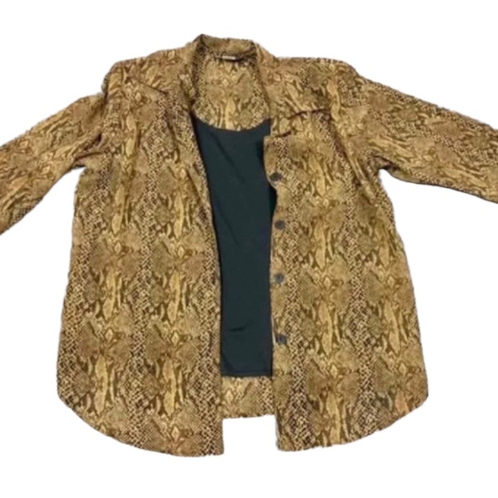 GLORIA LANCE snake skin print blouse 1X